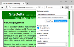 SiteDelta Highlight screenshot 1