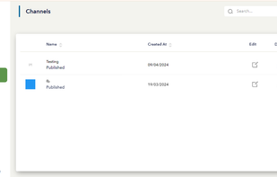 - Create your channel, add name and cover photo and pick your
content from media, select the layout of the screen, and set your content to
cast