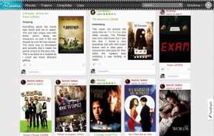 Home page: Find out what your friends and filmbuffs you follow are watching