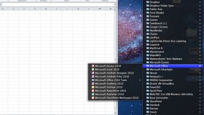 Windows applications folder (Start menu)