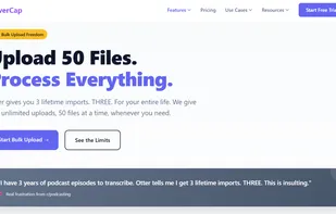 Otter gives you 3 lifetime imports. THREE. For your entire life. We give you unlimited uploads, 50 files at a time, whenever you need.