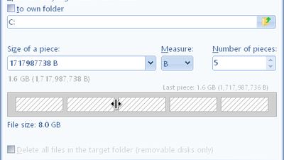 Fast splitting of files (quicker than with any archiver) / Join files.