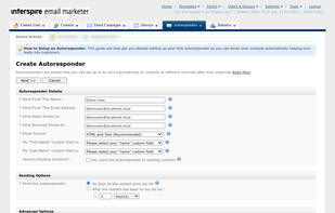 Create Autoresponders