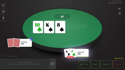 The main Poker Now screen.