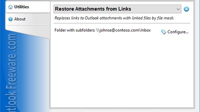 Restore Attachments from Links screenshot 1