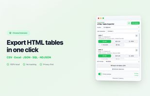 HTML Table Exporter screenshot 1