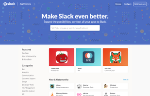 Slack App Directory screenshot 1