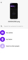 Send file screen of the Blip app for Android in Light Mode