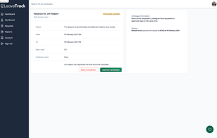 Leavetrack screenshot 3