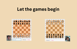 Two users playing chess.