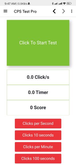 CPS Tester Clicks Per Second