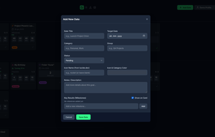 Adding new date – general