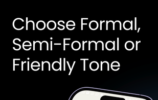 choose friendly tone.