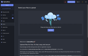 UploadNow.io screenshot 1