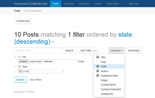 KeystoneJS screenshot 2