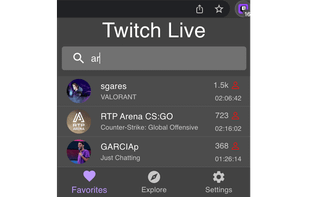 Twitch Live Extension screenshot 1