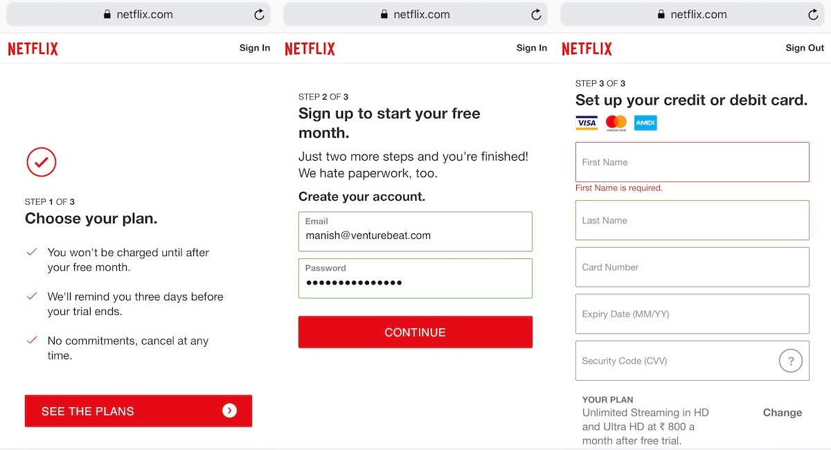 Netflix no longer supports new users signing up for billing via iTunes