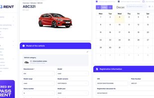 Car rental Admin - Vehicle details