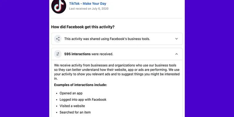 TikTok's tracking, even for visitors without an account, is comprehensive image