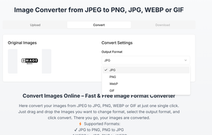 Convert image formats in one click