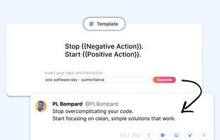 Use popular tweet templates or create your own