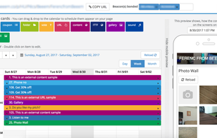 Page editor timeline.