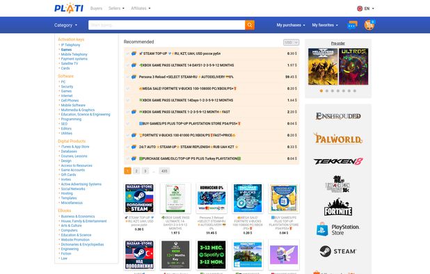 Plati.Market: Digital goods marketplace | AlternativeTo