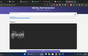 Glitchy Text Generator tool