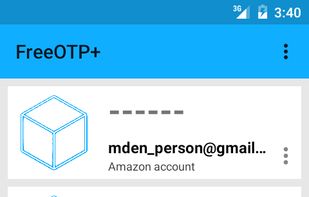 FreeOTP+ (fork of FreeOTP) screenshot 1