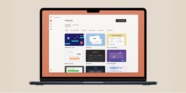 Claude adds app builder within the chatbot with natural-language coding and live preview image