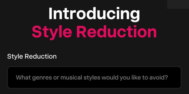 Udio launches Style Reduction feature for all subscribers image