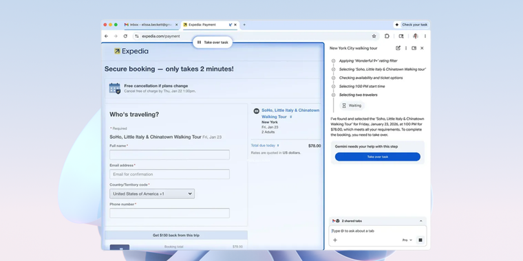Google launches a new AI agent-style "Auto Browse" tool for task automation in Chrome