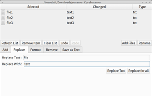 CoreRenamer screenshot 1