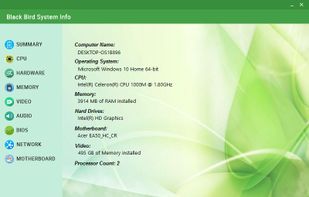 Black Bird System Info screenshot 1