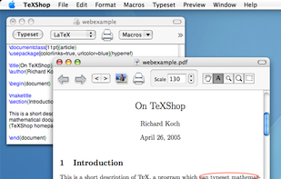 TeXShop screenshot 1