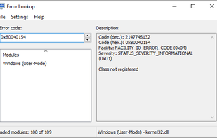 Error Lookup screenshot 1