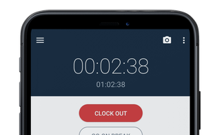 Employees can clock in/out easily from their mobile device. 