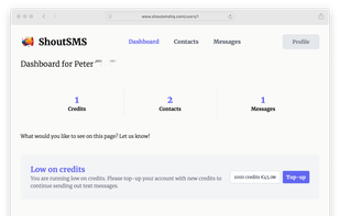 ShoutSMS screenshot 1