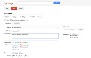 Google Calendar screenshot 3