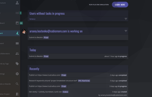 History of work done