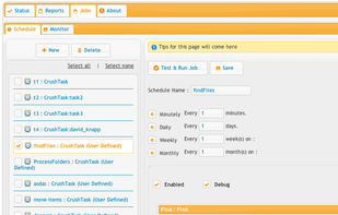 Scheduled server jobs to scan for files, do actions with them, and monitor what is going on.