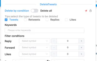 bulk delete tweets?retweets?replies?likes