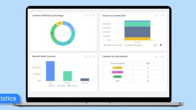 In addition to pie charts, bar charts and line charts, SeaTable has a variety of other options for efficiently preparing your data.