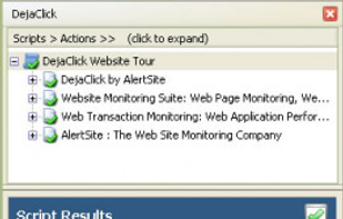 DejaClick sidebar - Detailed replay result