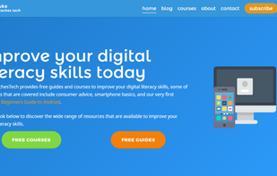 LukeTeachesTech homepage screenshot