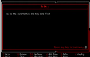 Calcurse screenshot 2