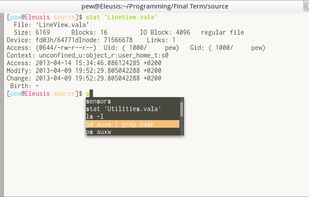 Auto completion