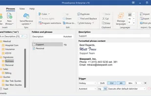 PhraseExpress screenshot 1