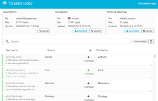 React Intl editor screenshot 1