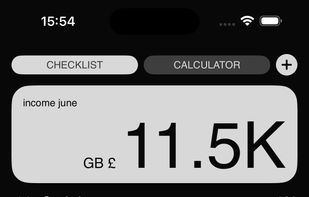 Checklist Calculator Pro screenshot 1